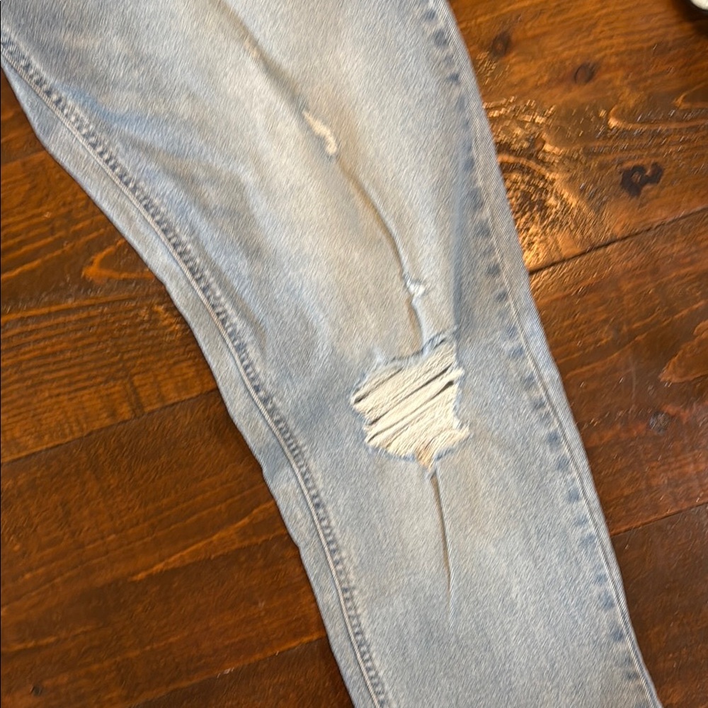 Light Blue Distressed Jeans - Picture 4 of 4